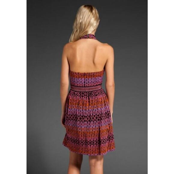 TRINA TURK Silk Dress the Campania Loop Halter Cocktail Dress Women's Size 10 - Picture 4 of 16